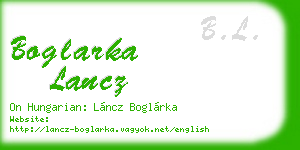boglarka lancz business card