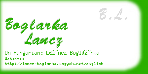 boglarka lancz business card